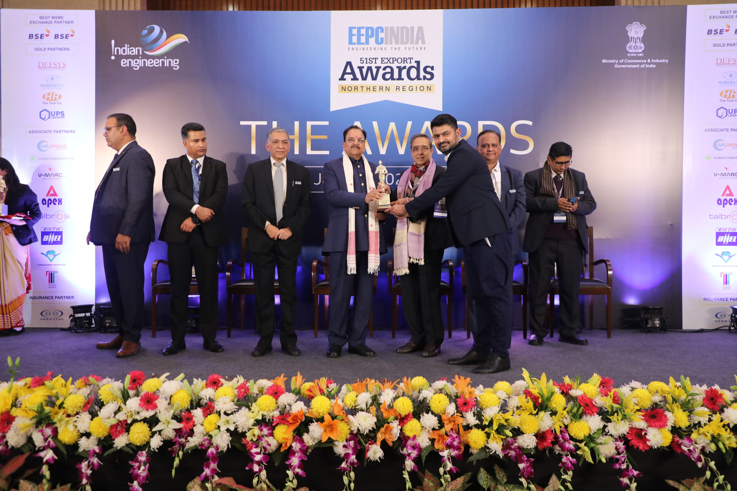 Shivam Talwar Receiving the Award at EEPC India 51th Export Awards